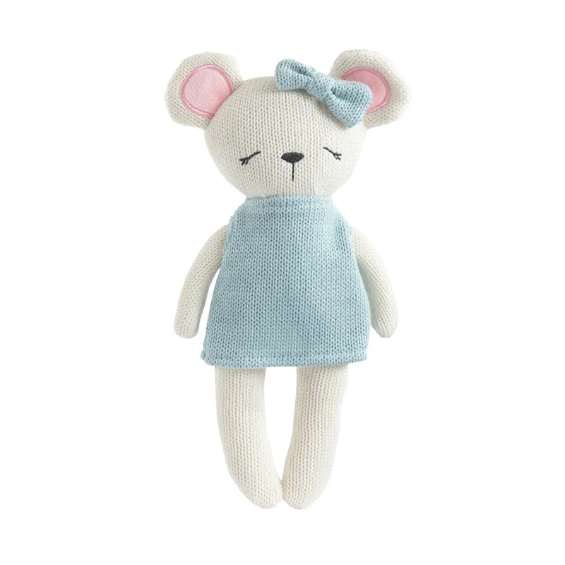 Living Textiles Knitted Animal Toy - Molly the Mouse - Image 2