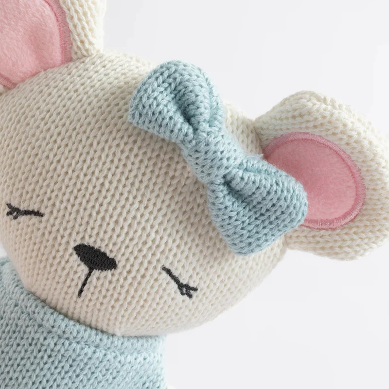 Living Textiles Knitted Animal Toy - Molly the Mouse - Image 4