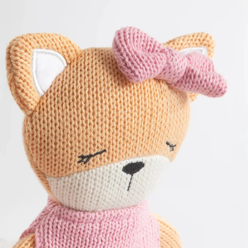 Living Textiles Knitted Animal Toy - Frankie the Fox - Image 2