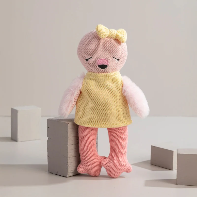 Living Textiles Knitted Animal Toy - Freya the Flamingo - Image 2