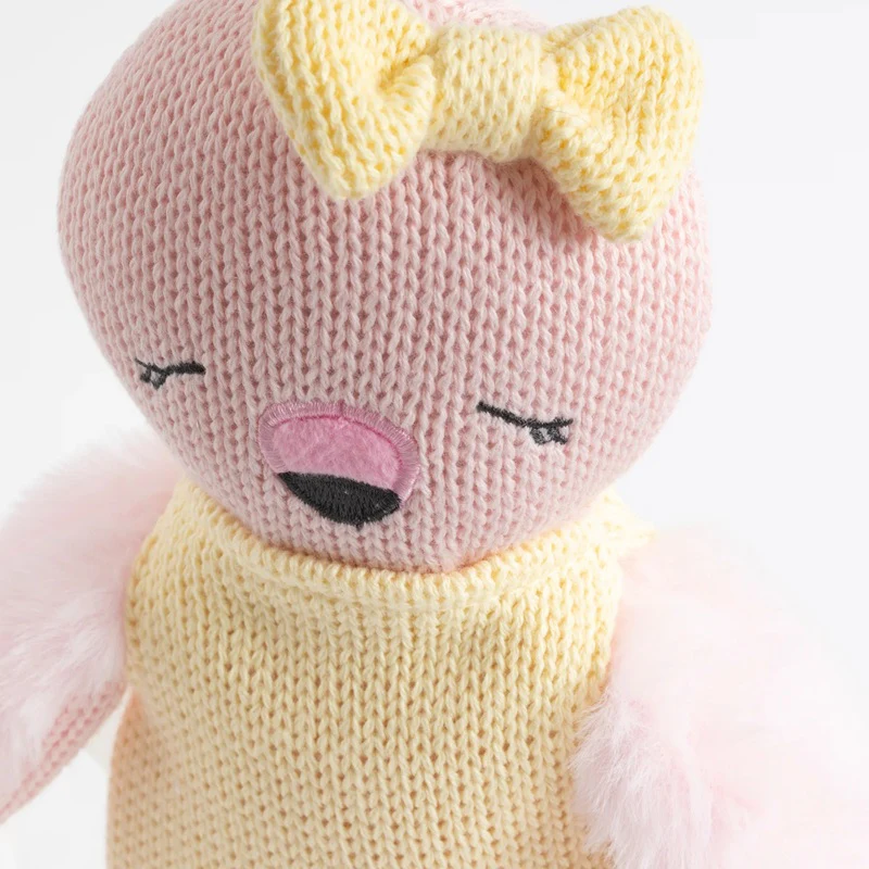 Living Textiles Knitted Animal Toy - Freya the Flamingo - Image 3