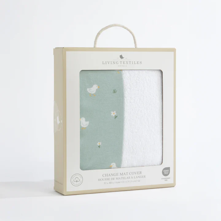 Living Textiles Organic Change Mat Cover - Goosey Goosey - Image 5