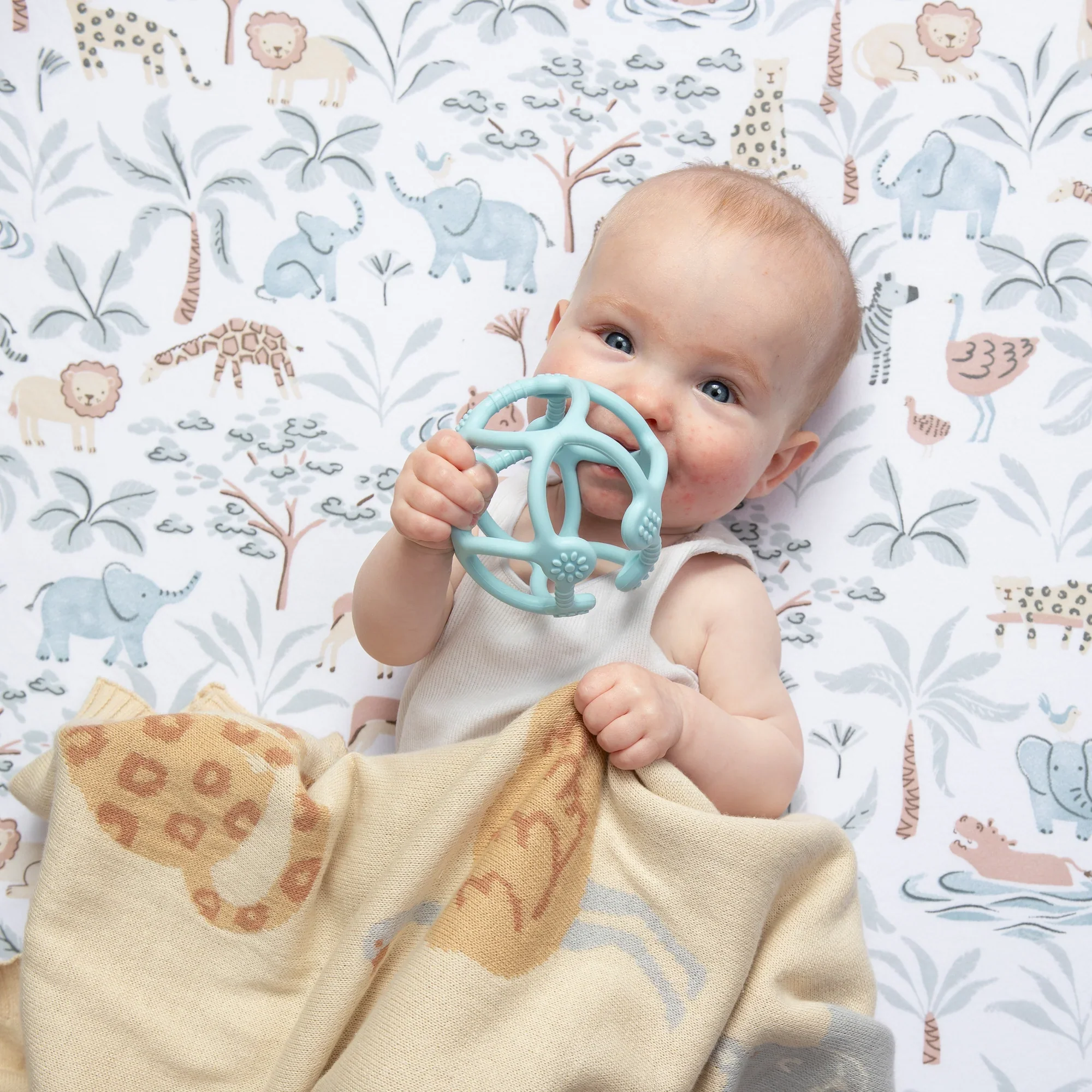 Living Textiles Organic Cot Fitted Sheet - Wild Safari - Image 2