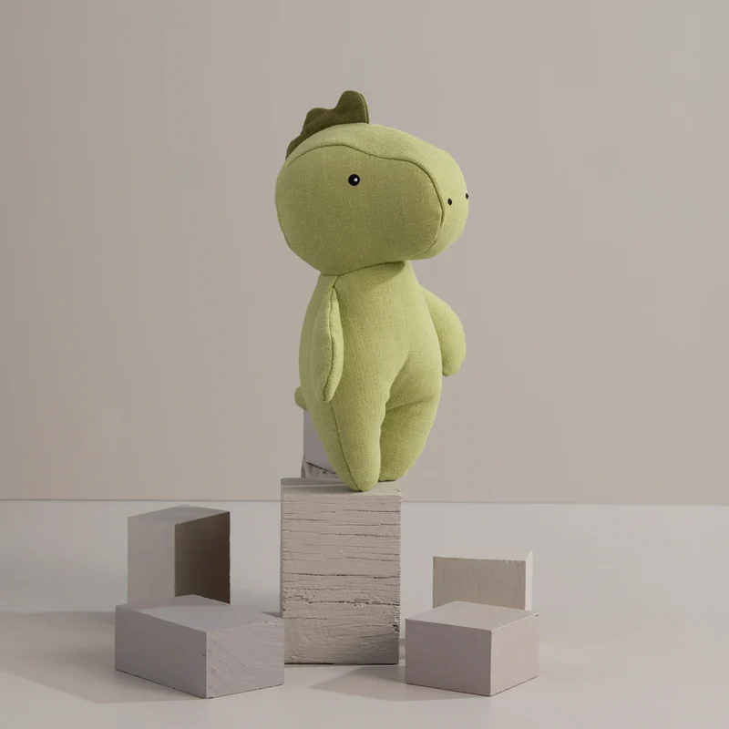 Living Textiles Small Linen Animal - Dennis the Dinosaur - Image 5