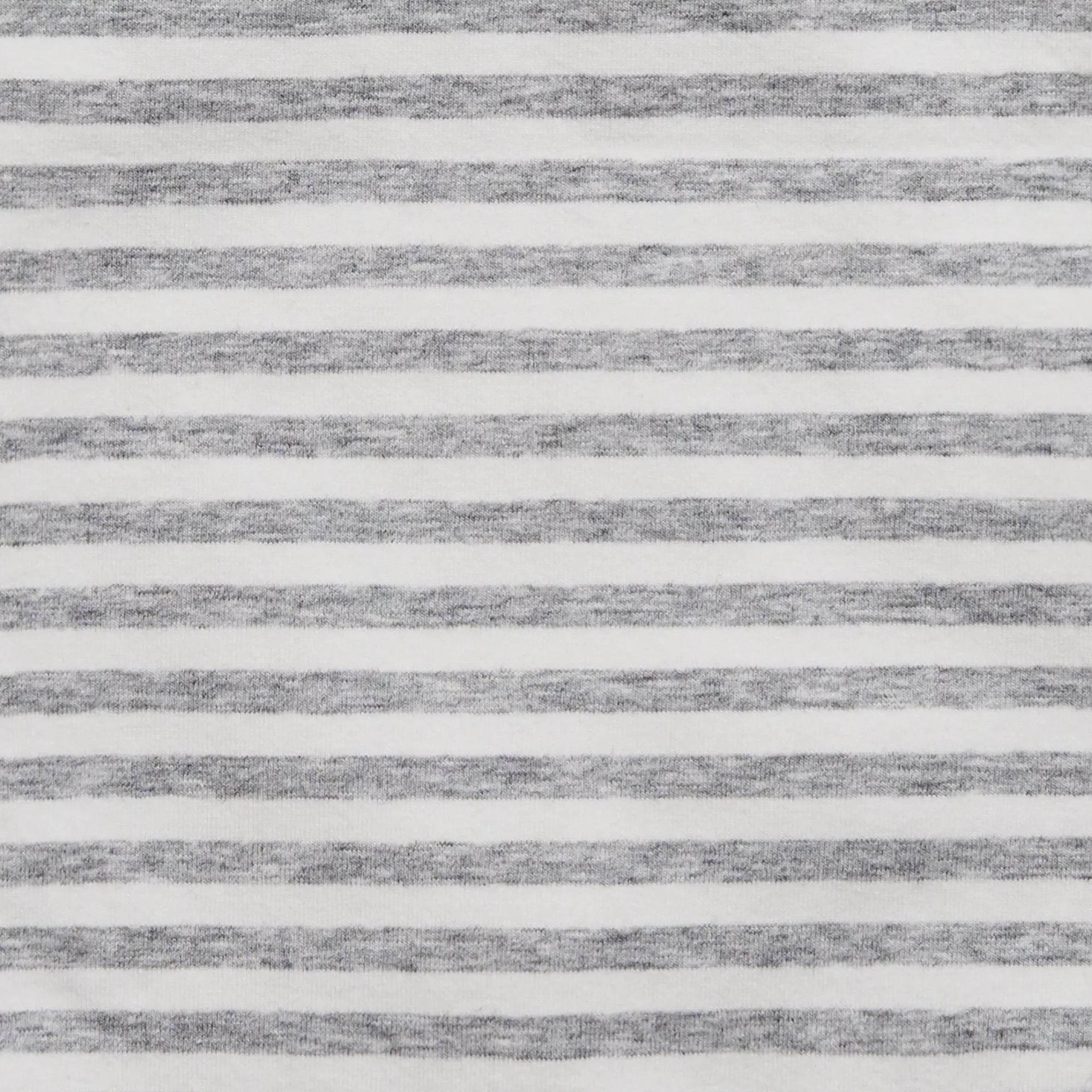 Love To Dream Cotton Footless Romper - Grey Stripe - Image 4