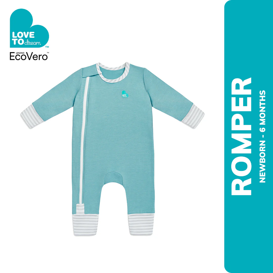 Love To Dream Ecovero Side Zip Footless Romper - Marine - Image 3