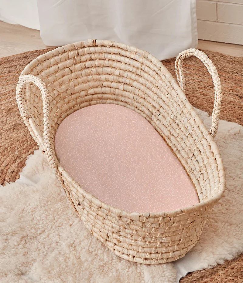 Love To Dream Fitted Bassinet/Basket Sheet Twin Pack - Pink - Image 3