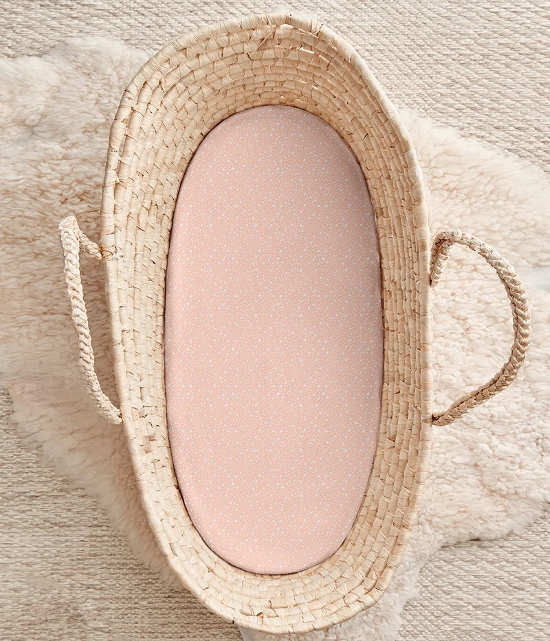 Love To Dream Fitted Bassinet/Basket Sheet Twin Pack - Pink - Image 6