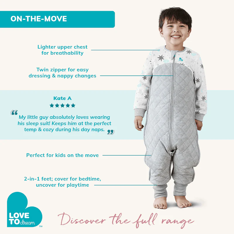 Love To Dream Sleep Suit 1.0 TOG - Blue Clouds - Image 4