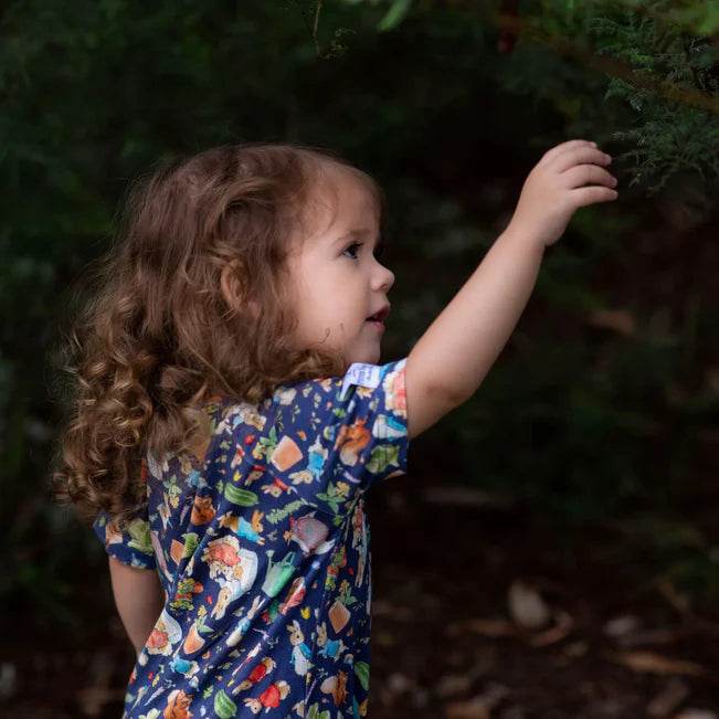 Monarch Bamboo Short Romper Bootysuit - Peter Rabbit Classic - Image 5