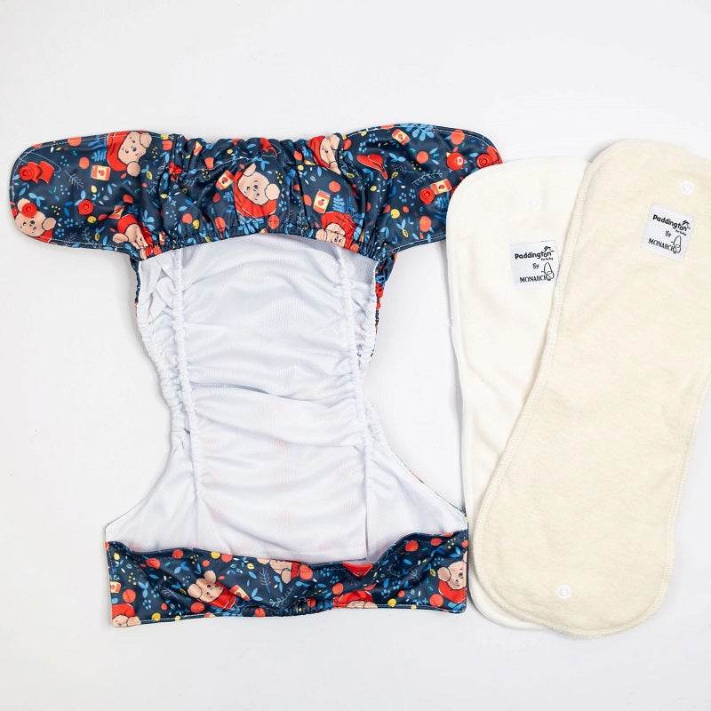 Monarch Classic Reusable Cloth Nappy 2.0 With Snaps - Paddington Baby - Image 5