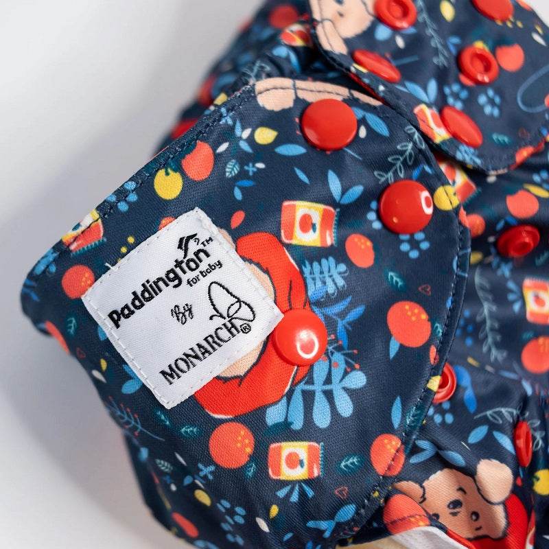 Monarch Classic Reusable Cloth Nappy 2.0 With Snaps - Paddington Baby - Image 6