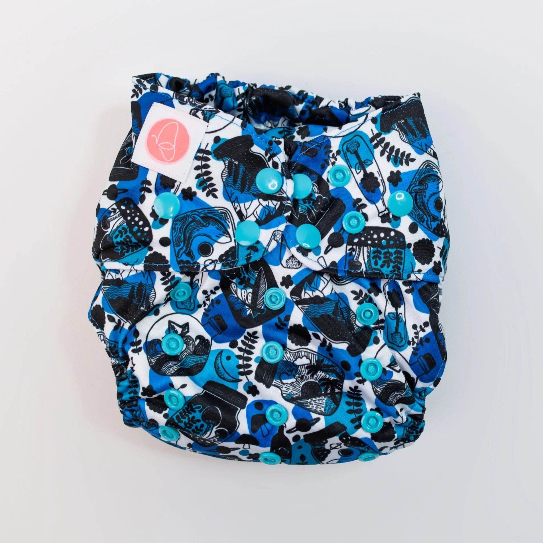 Monarch Ultimate Wipeable Cloth Nappy V3.0 With Snaps - Sea-nery