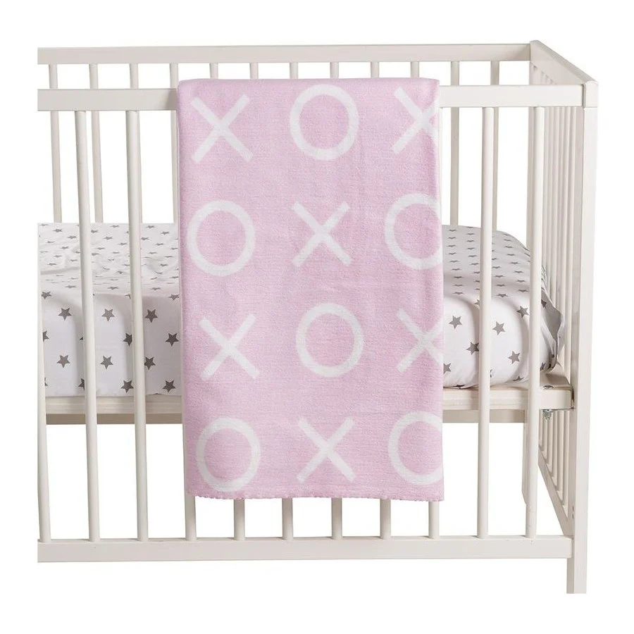 Playgro Home Brushed Blanket - Hugs And Kisses Pink - Image 3