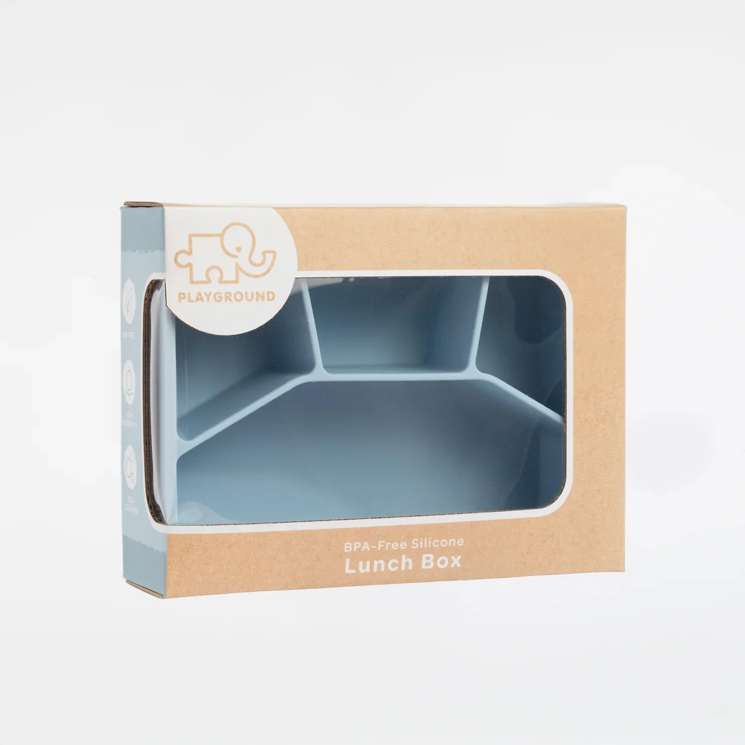 Playground Silicone Lunch Box Large - Dusty Blue - Image 2