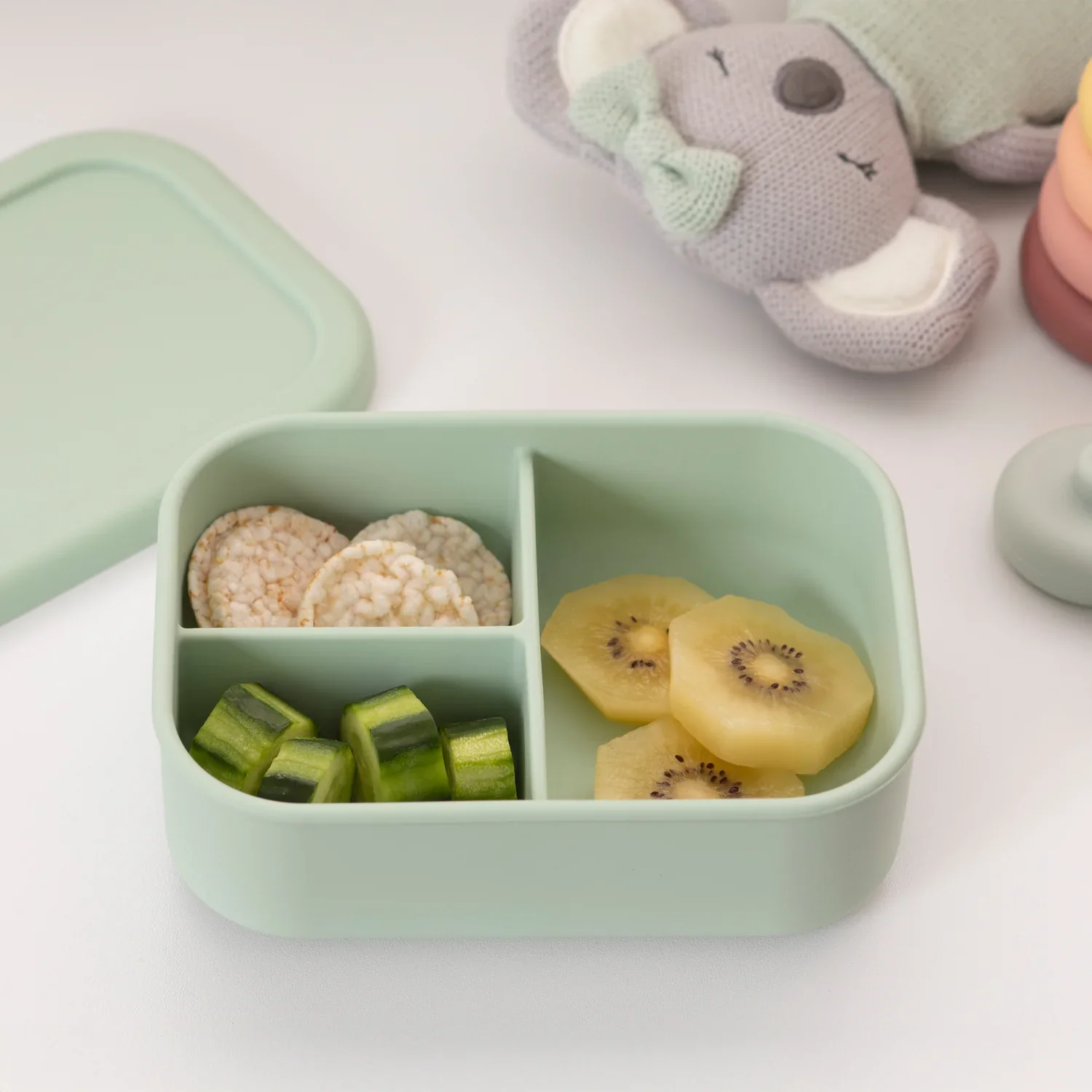 Playground Silicone Lunch Box Medium - Light Sage - Image 3