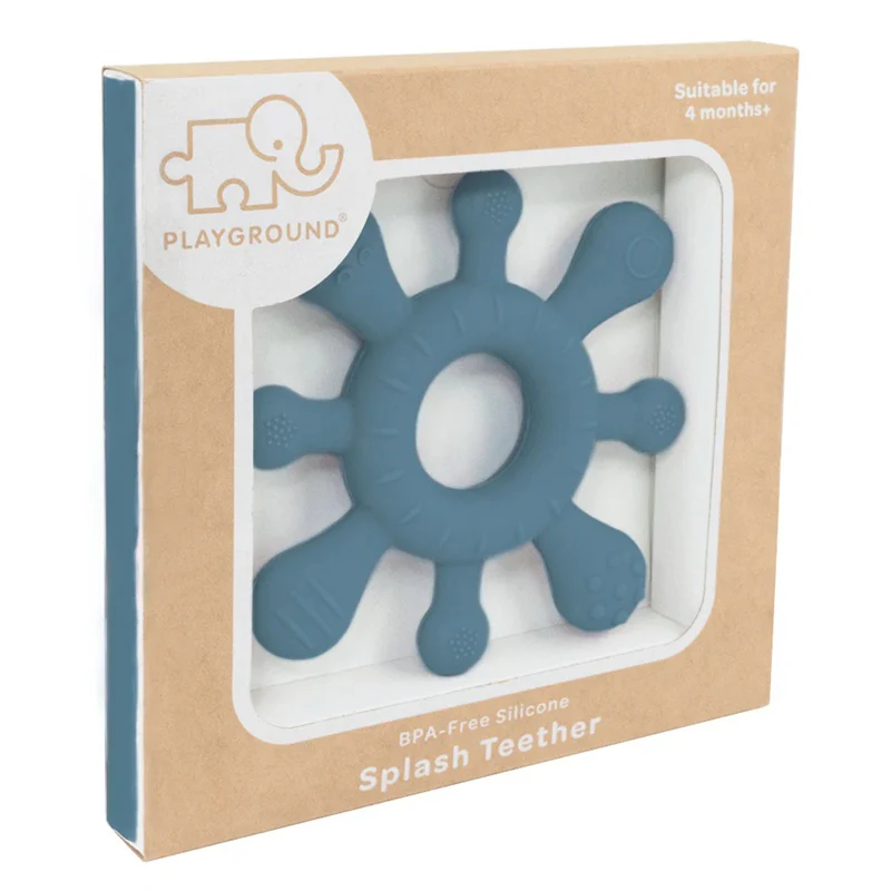 Playground Silicone Splash Teether - Steel Blue - Image 5
