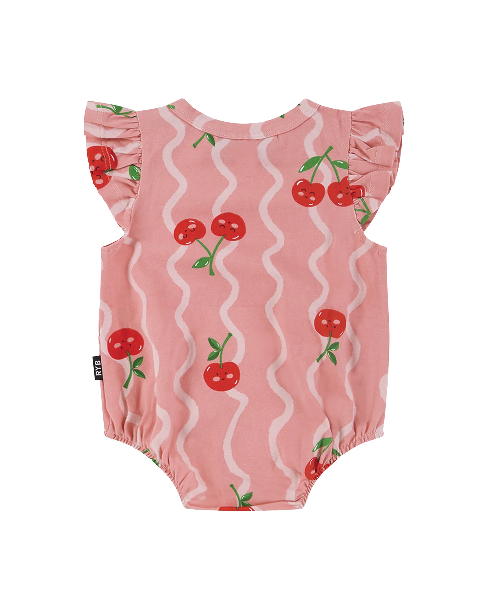Rock Your Baby Cherry Squiggle Bubble Bodysuit - Image 2