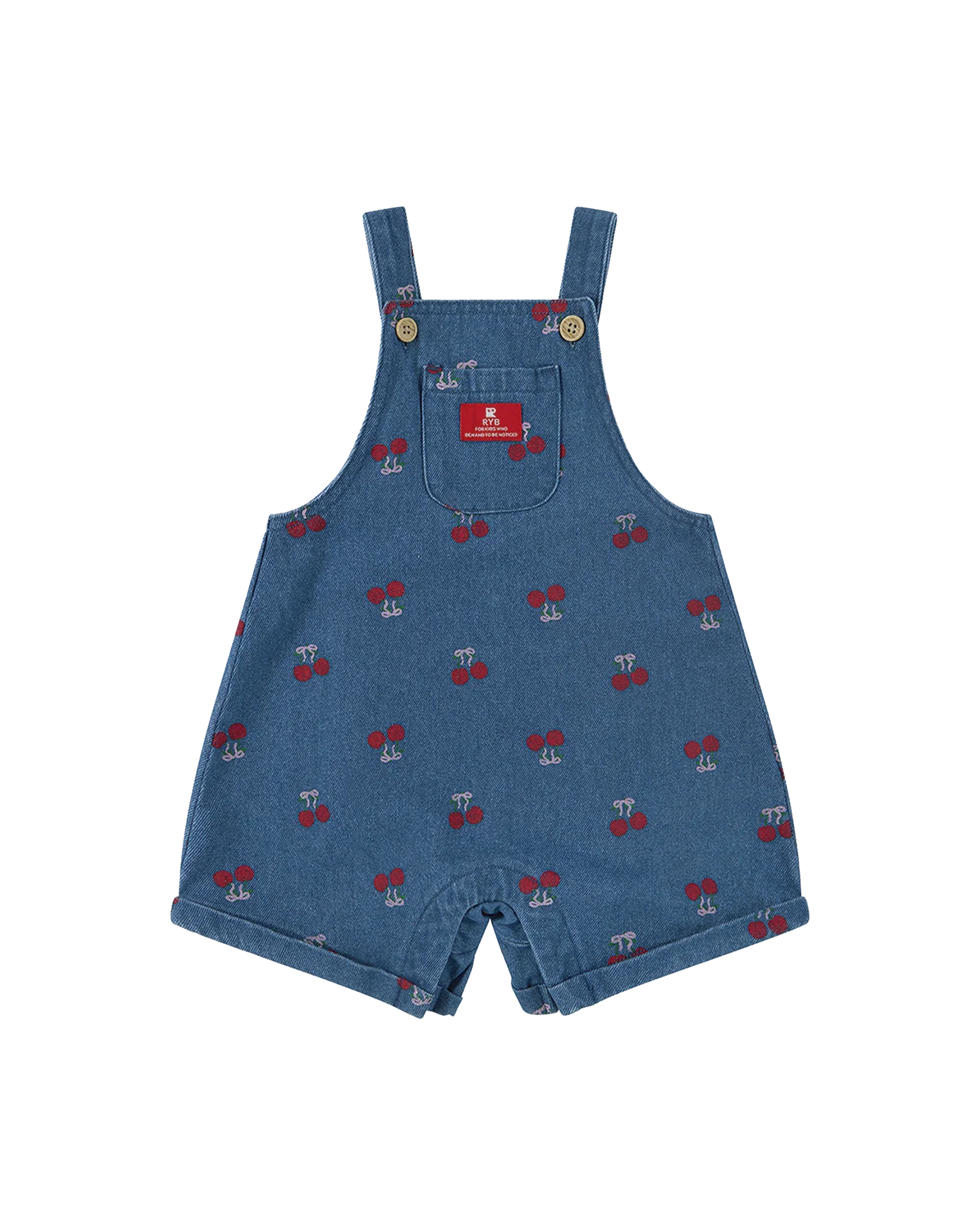 Rock Your Baby Cherry Trixie Baby Overall - Blue