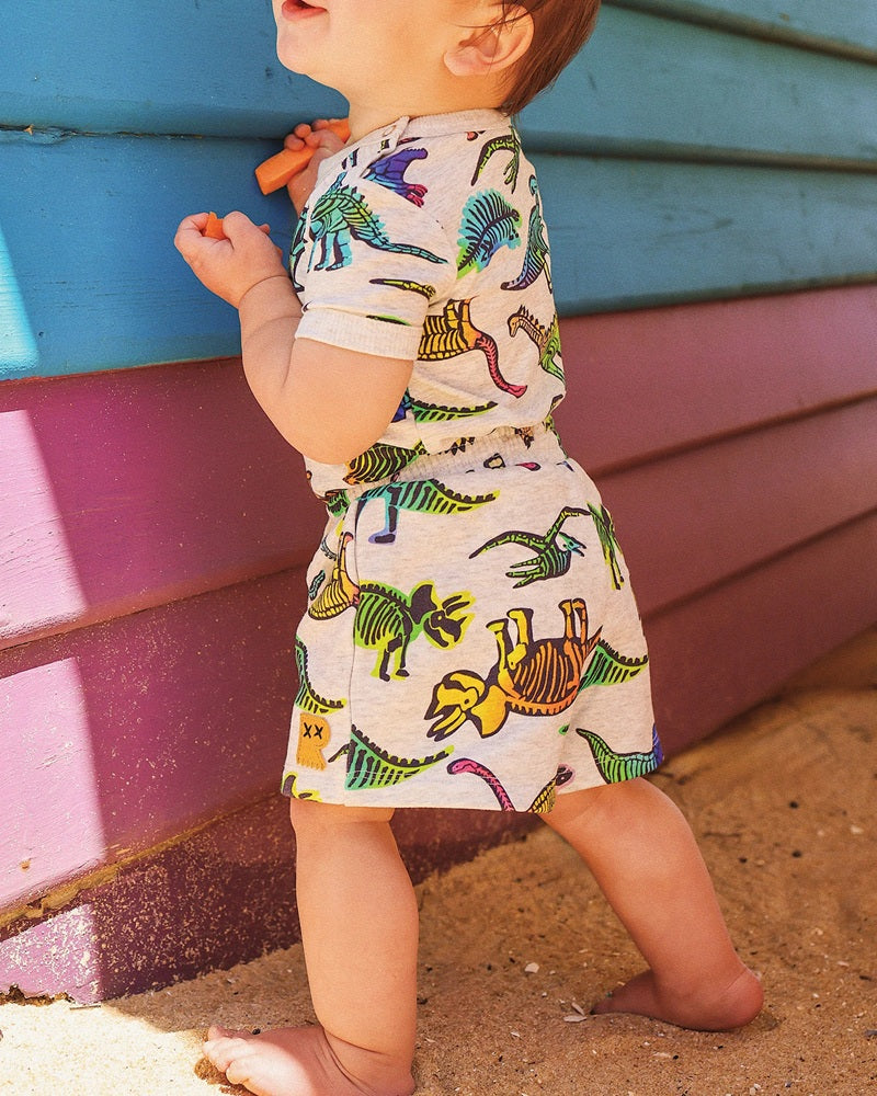 Rock Your Baby French Terry Short - Dino Party - Image 3