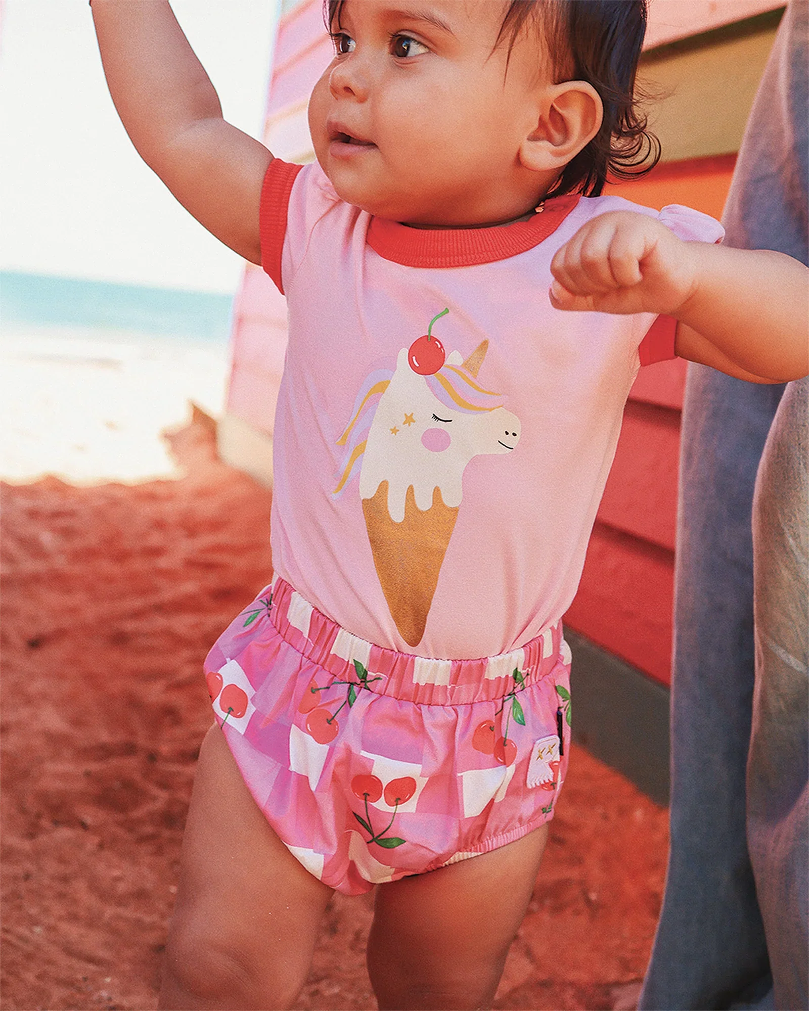 Rock Your Baby Gingham Cherry Bambi Bloomer - Gingham - Image 4
