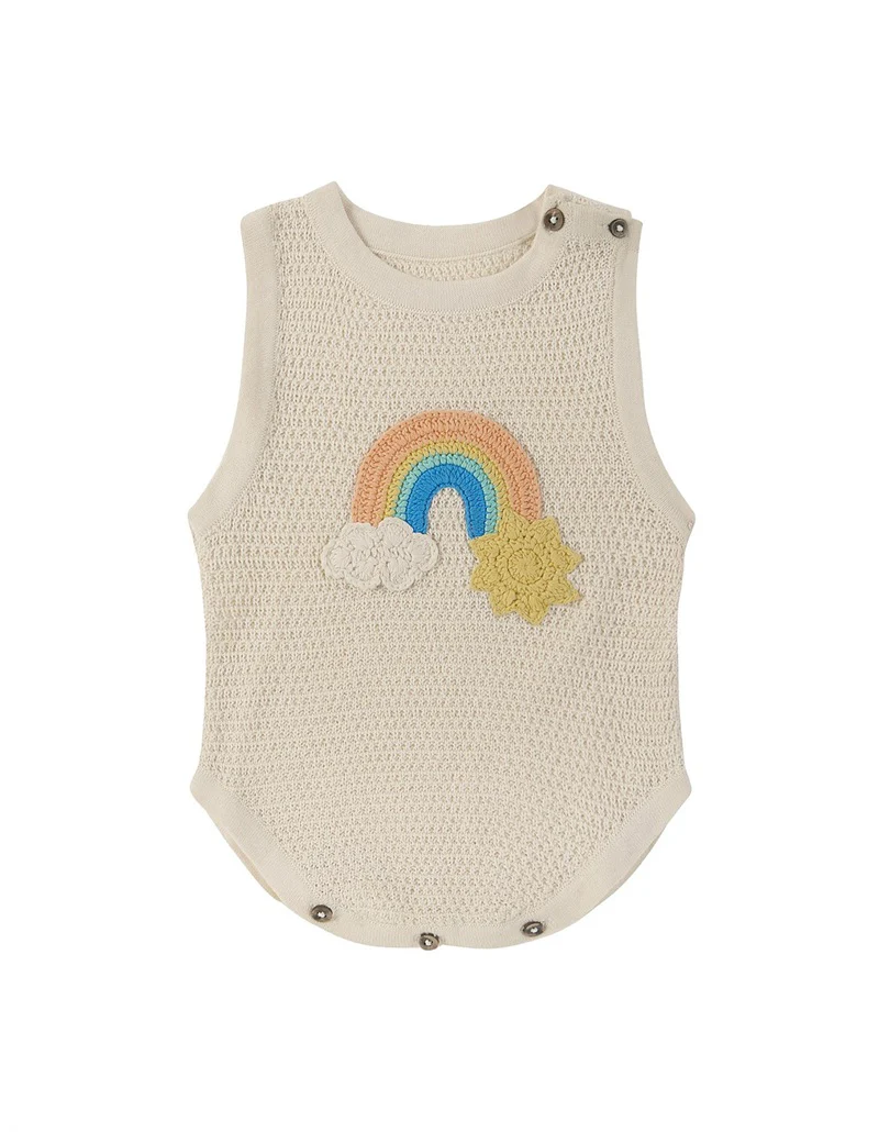 Rock Your Baby La Mer Knitted Romper - Cream