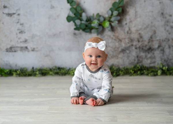 Tiny Twig Organic Long Sleeve Zipsuit - Elephant AOP - Image 3