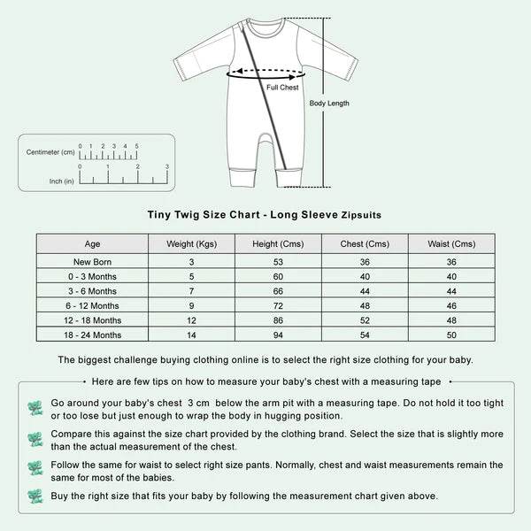 Tiny Twig Organic Long Sleeve Zipsuit - Elephant AOP - Image 5
