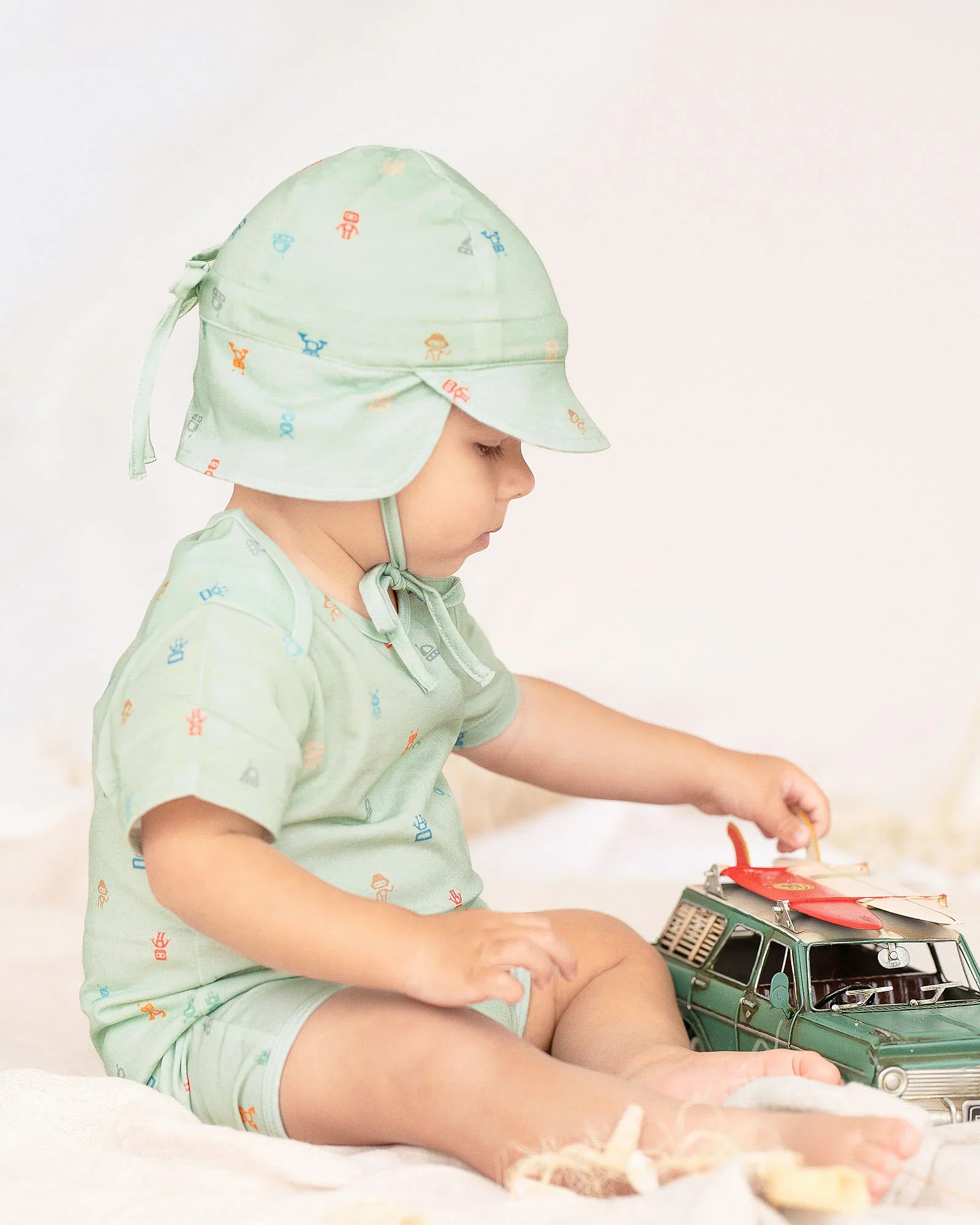 Toshi Flap Cap Bambini - Cyborg Thyme - Image 3