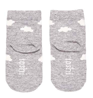 Toshi Organic Socks Ankle Jacquard - Clouds - Image 2
