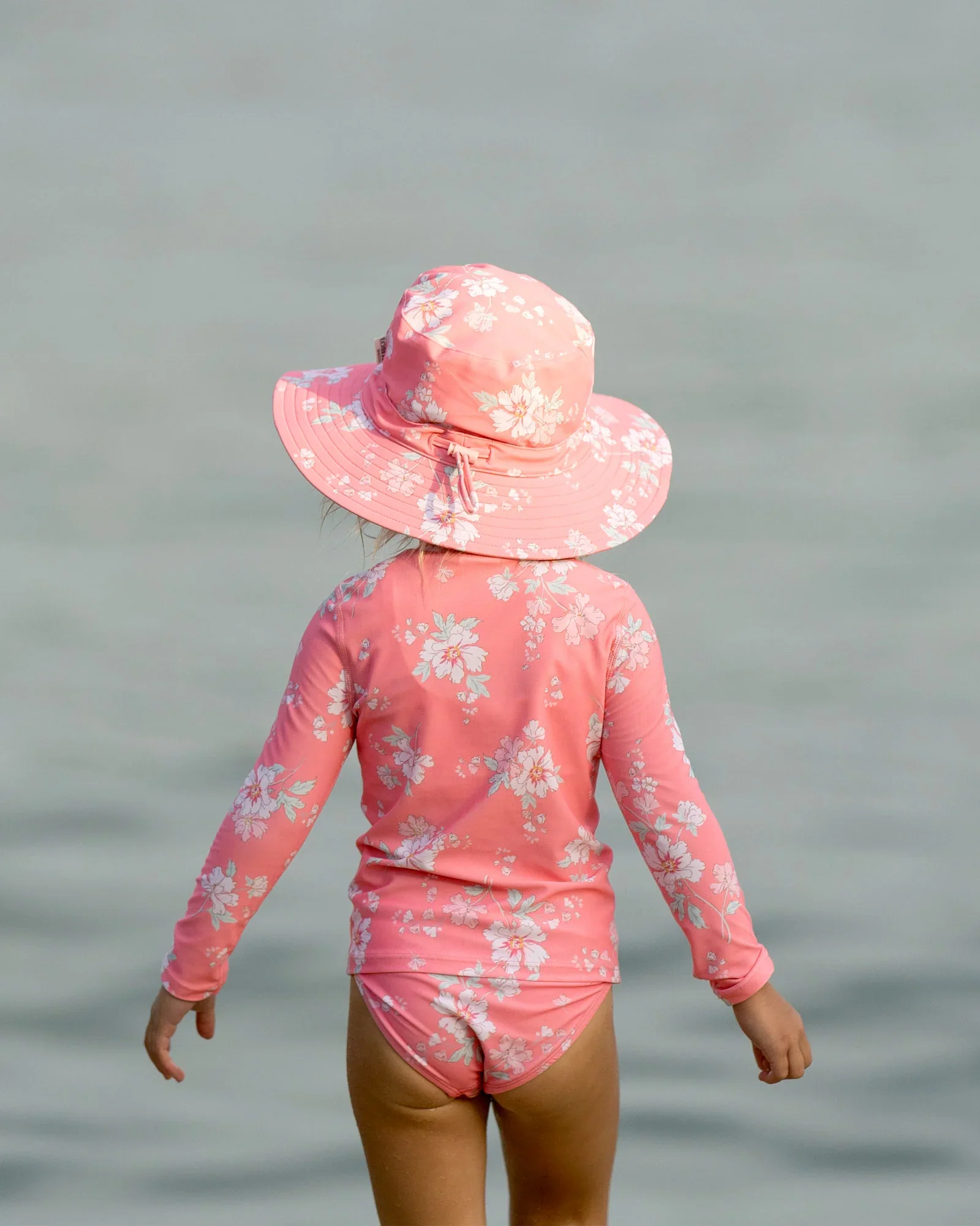 Toshi Swim Kids Rashie Long Sleeve Full Zip Classic - Scarlet - Image 2
